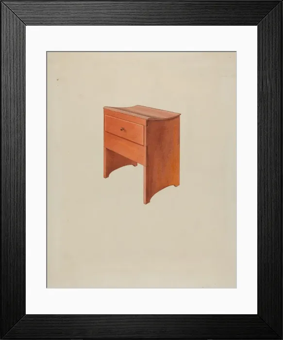 Framed Print : Shaker Loom Stool, c. 1936. Creator: Irving I. Smith Framed Print : Shaker Loom Stool, c. 1936. Creator: Irving I. Smith