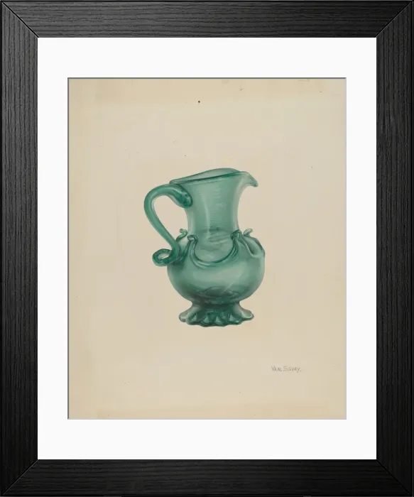 Framed Print : Pitcher, c. 1940. Creator: Van Silvay