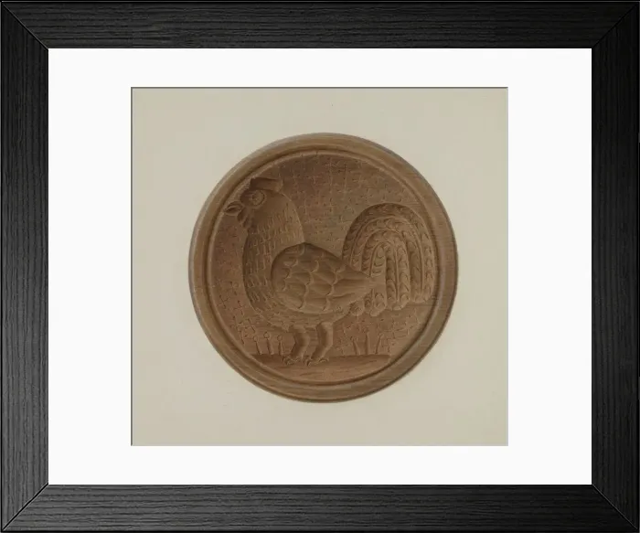 Framed Print : Pa. German Butter Mold, 1935 / 1942. Creator: Alfred H. Smith Framed Print : Pa. German Butter Mold, 1935 / 1942. Creator: Alfred H. Smith