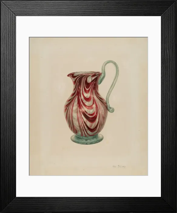Framed Print : Pitcher, c. 1940. Creator: Van Silvay Framed Print : Pitcher, c. 1940. Creator: Van Silvay