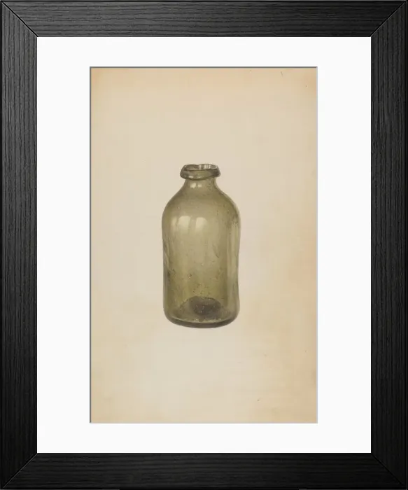 Framed Print : Shoe Blacking Bottle, c. 1939. Creator: Van Silvay Framed Print : Shoe Blacking Bottle, c. 1939. Creator: Van Silvay