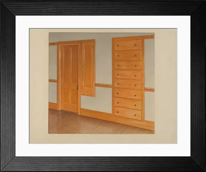 Framed Print : Built-in Drawers and Cupboards, c. 1938. Creator: Alfred H. Smith Framed Print : Built-in Drawers and Cupboards, c. 1938. Creator: Alfred H. Smith