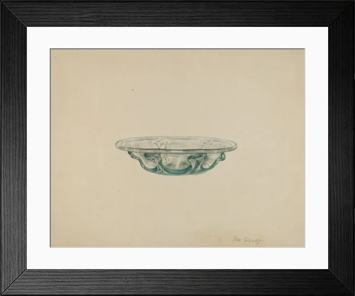 Framed Print : Dish, 1935 / 1942. Creator: Van Silvay Framed Print : Dish, 1935 / 1942. Creator: Van Silvay