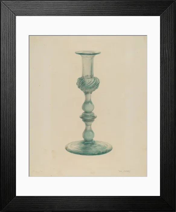 Framed Print : Candlestick, c. 1941. Creator: Van Silvay Framed Print : Candlestick, c. 1941. Creator: Van Silvay