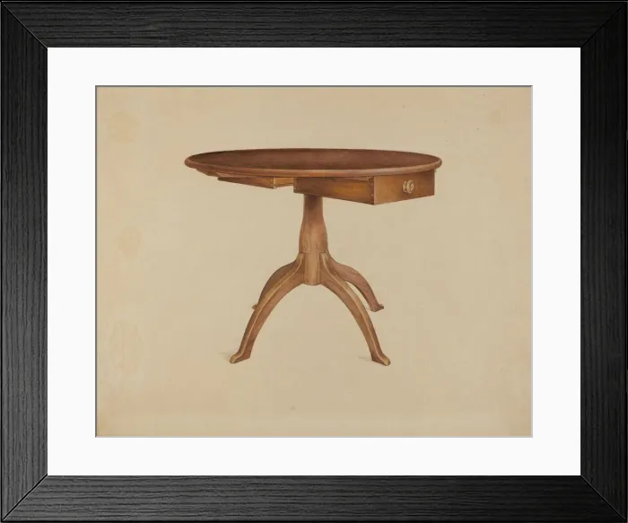 Framed Print : Table, 1937. Creator: Alfred H. Smith