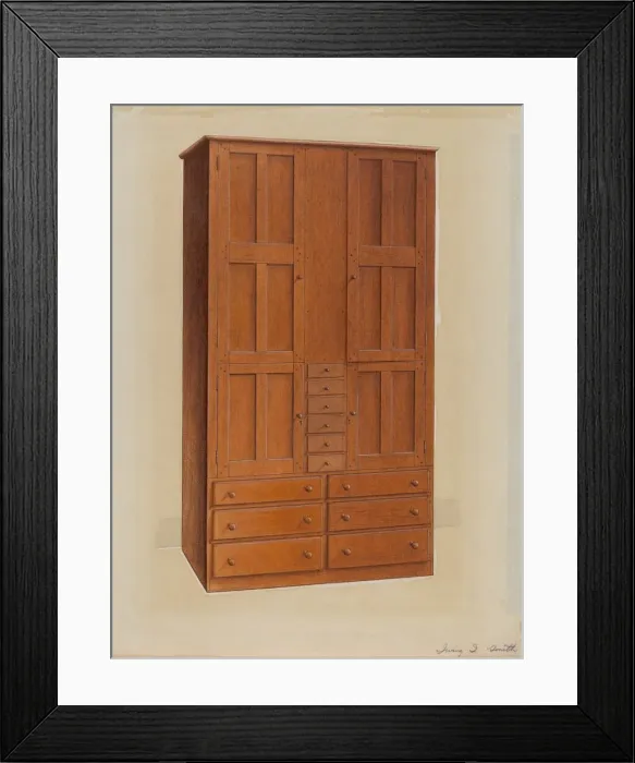 Framed Print : Cabinet, c. 1937. Creator: Irving I. Smith Framed Print : Cabinet, c. 1937. Creator: Irving I. Smith