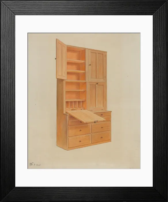 Framed Print : Desk, c. 1936. Creator: Alfred H. Smith Framed Print : Desk, c. 1936. Creator: Alfred H. Smith