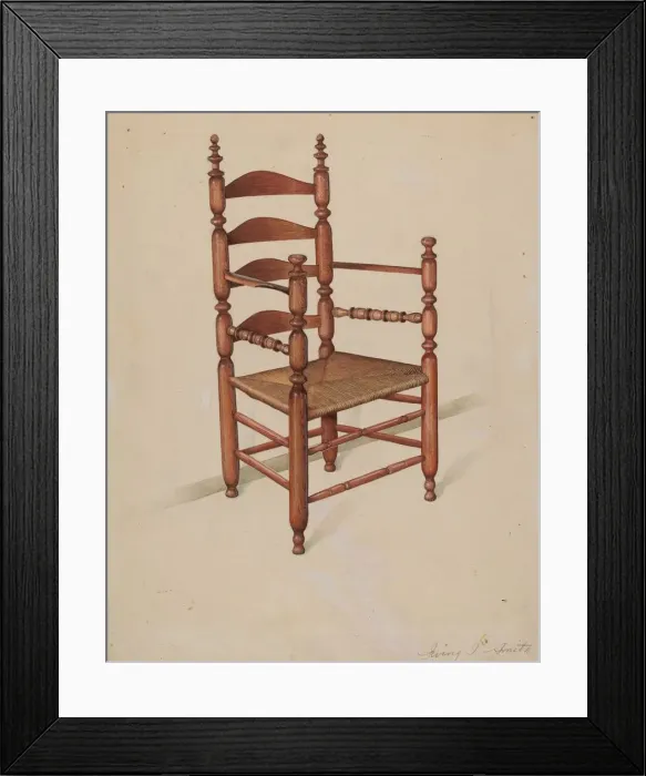 Framed Print : Armchair, c. 1936. Creator: Irving I. Smith Framed Print : Armchair, c. 1936. Creator: Irving I. Smith