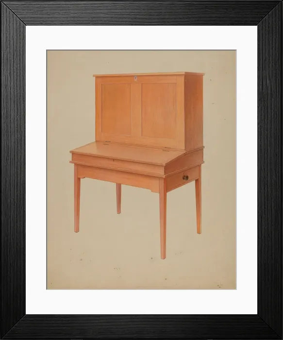 Framed Print : Shaker Desk, c. 1938. Creator: Alfred H. Smith Framed Print : Shaker Desk, c. 1938. Creator: Alfred H. Smith