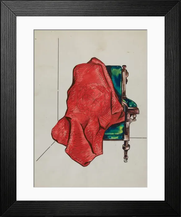 Framed Print : Quilt, c. 1936. Creator: Sebastian Simonet Framed Print : Quilt, c. 1936. Creator: Sebastian Simonet