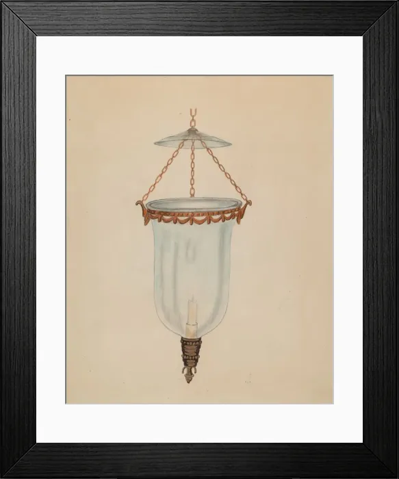 Framed Print : Candle Chandelier, 1935 / 1942. Creator: Columbus Simpson Framed Print : Candle Chandelier, 1935 / 1942. Creator: Columbus Simpson
