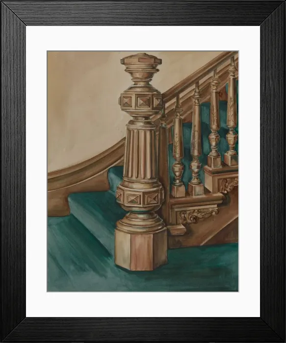 Framed Print : Newel Post, c. 1936. Creator: Natalie Simon Framed Print : Newel Post, c. 1936. Creator: Natalie Simon