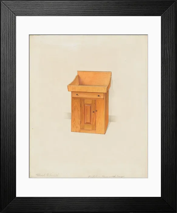 Framed Print : Shaker Kitchen Piece with Tray, c. 1936. Creator: Alfred H. Smith Framed Print : Shaker Kitchen Piece with Tray, c. 1936. Creator: Alfred H. Smith