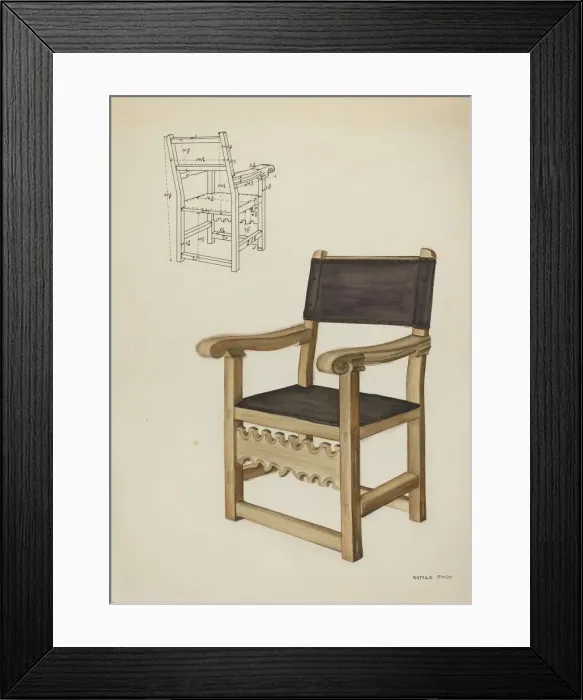 Framed Print : Chair, c. 1937. Creator: Natalie Simon Framed Print : Chair, c. 1937. Creator: Natalie Simon