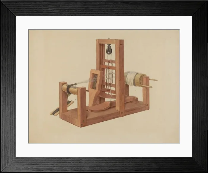Framed Print : Shaker Hand Loom, c. 1937. Creator: Alfred H. Smith Framed Print : Shaker Hand Loom, c. 1937. Creator: Alfred H. Smith