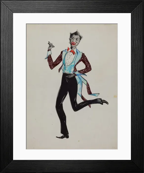 Framed Print : Negro Minstrel, c. 1936. Creator: Sebastian Simonet Framed Print : Negro Minstrel, c. 1936. Creator: Sebastian Simonet