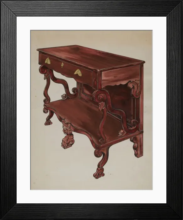 Framed Print : Table, c. 1936. Creator: Sebastian Simonet Framed Print : Table, c. 1936. Creator: Sebastian Simonet