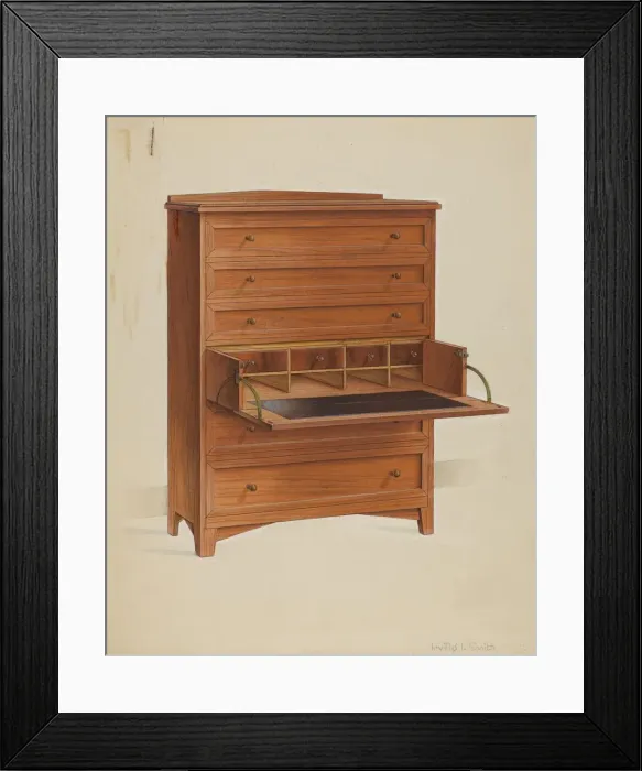 Framed Print : Secretary, 1937. Creator: Irving I. Smith