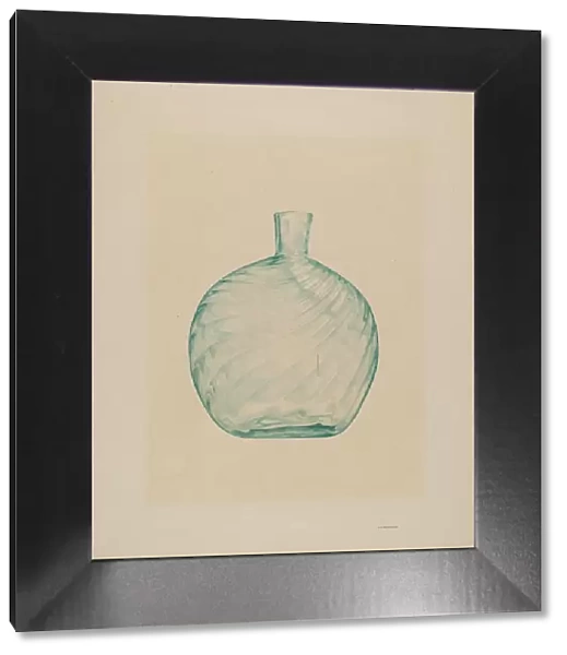 Glass Pocket Flask, c. 1938. Creator: G. A. Spangenberg