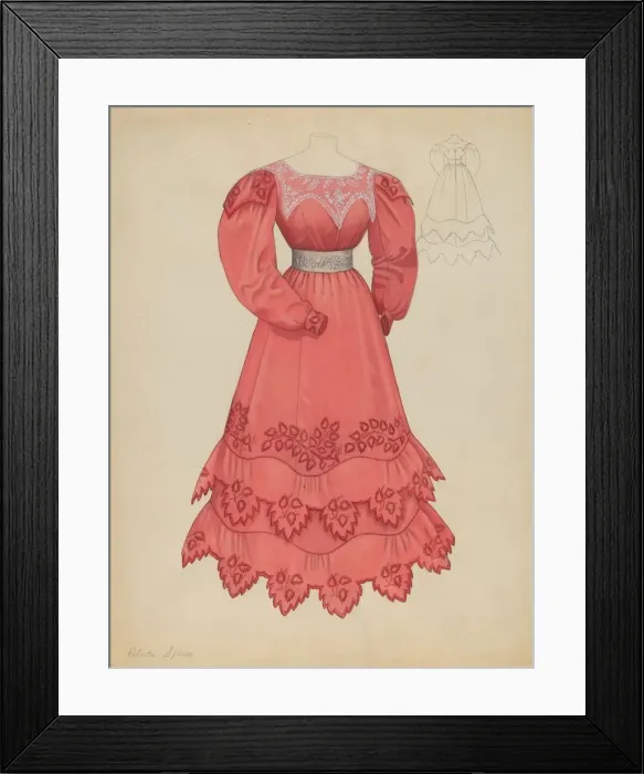 Framed Print : Dress, c. 1937. Creator: Roberta Spicer Framed Print : Dress, c. 1937. Creator: Roberta Spicer