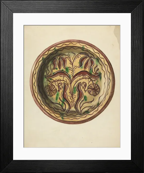 Framed Print : Plate, c. 1953. Creator: Charlotte Sperber Framed Print : Plate, c. 1953. Creator: Charlotte Sperber