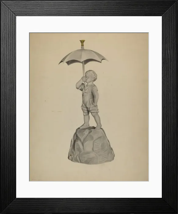 Framed Print : Fountain Figure, c. 1938. Creator: Roberta Spicer Framed Print : Fountain Figure, c. 1938. Creator: Roberta Spicer
