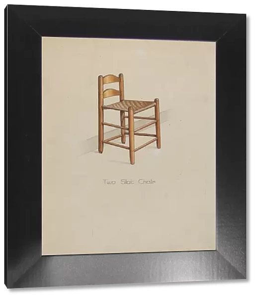 Shaker Two Slat Chair, c. 1936. Creator: Irving I. Smith