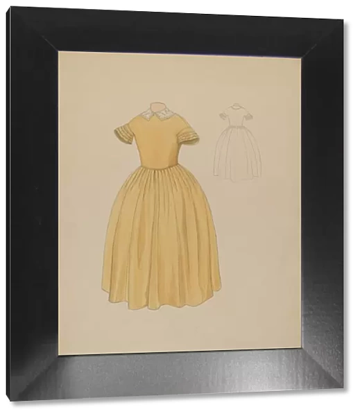 Childs Dress & Collar, c. 1936. Creator: Roberta Spicer