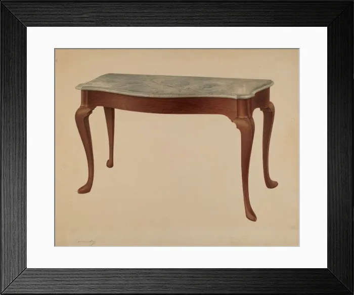 Framed Print : Sideboard Table, 1940. Creator: Isidore Sovensky Framed Print : Sideboard Table, 1940. Creator: Isidore Sovensky