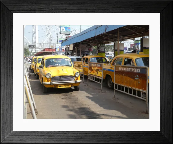 Framed Print : Taxi cabs in Howrah City, West Bengal, India, 2019. Creator: Unknown Framed Print : Taxi cabs in Howrah City, West Bengal, India, 2019. Creator: Unknown