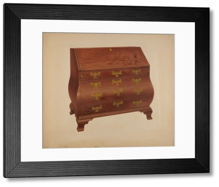 Framed Print : Desk, c. 1939. Creator: Isidore Sovensky Framed Print : Desk, c. 1939. Creator: Isidore Sovensky