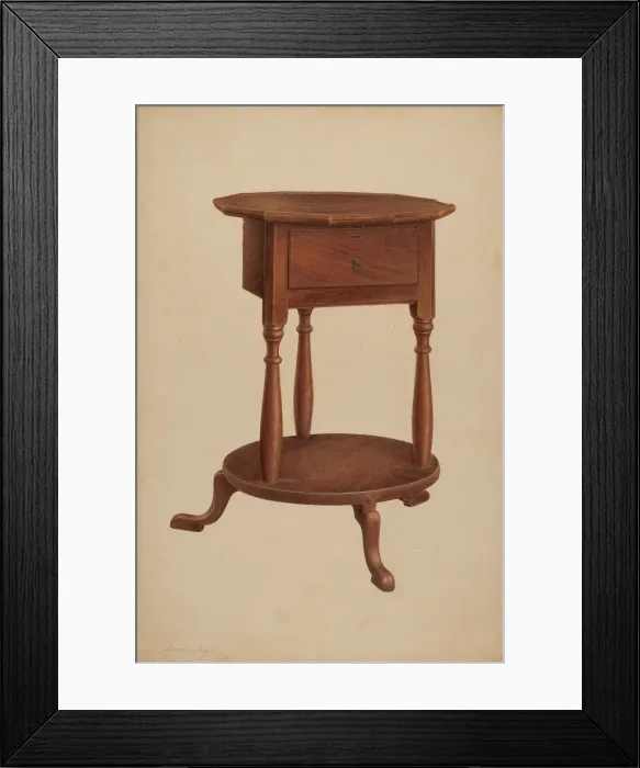Framed Print : Bedside Table, 1940. Creator: Isidore Sovensky Framed Print : Bedside Table, 1940. Creator: Isidore Sovensky