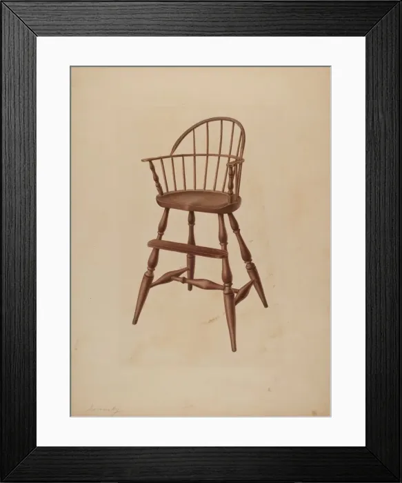Framed Print : Infants High Chair, 1940. Creator: Isidore Sovensky Framed Print : Infants High Chair, 1940. Creator: Isidore Sovensky