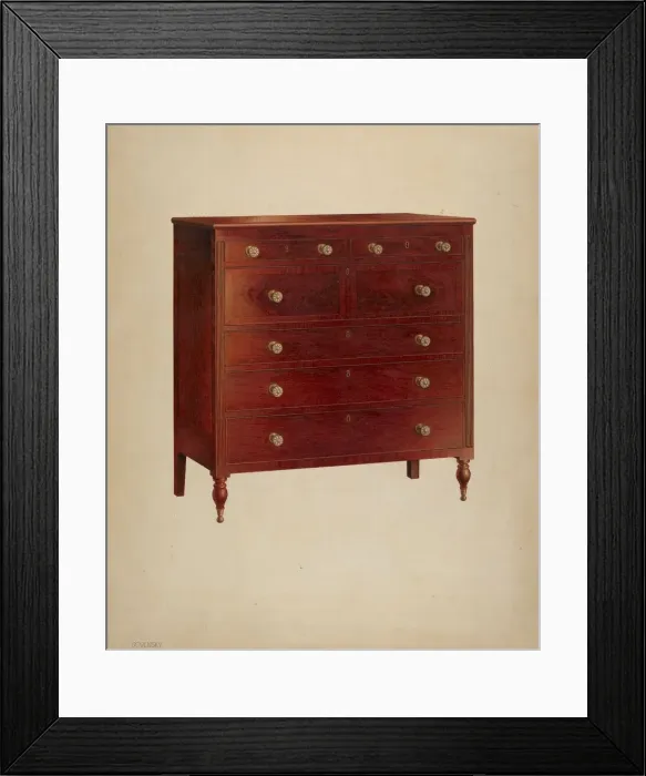 Framed Print : Chest of Drawers, c. 1939. Creator: Isidore Sovensky Framed Print : Chest of Drawers, c. 1939. Creator: Isidore Sovensky