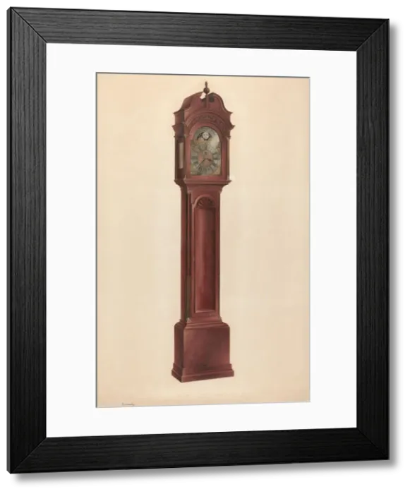 Framed Print : Clock, c. 1939. Creator: Isidore Sovensky Framed Print : Clock, c. 1939. Creator: Isidore Sovensky