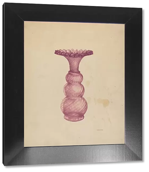 Stiegel Vase, c. 1938. Creator: G. A. Spangenberg