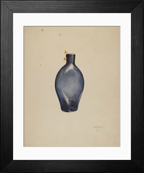 Framed Print : Whiskey Flask, 1935 / 1942. Creator: G. A. Spangenberg Framed Print : Whiskey Flask, 1935 / 1942. Creator: G. A. Spangenberg