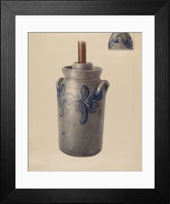 Framed Print : Butter Churn, c. 1937. Creator: Charlotte Sperber Framed Print : Butter Churn, c. 1937. Creator: Charlotte Sperber