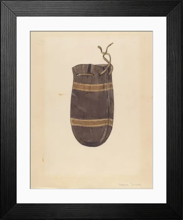 Framed Print : Money Bag, c. 1936. Creator: Roberta Spicer Framed Print : Money Bag, c. 1936. Creator: Roberta Spicer