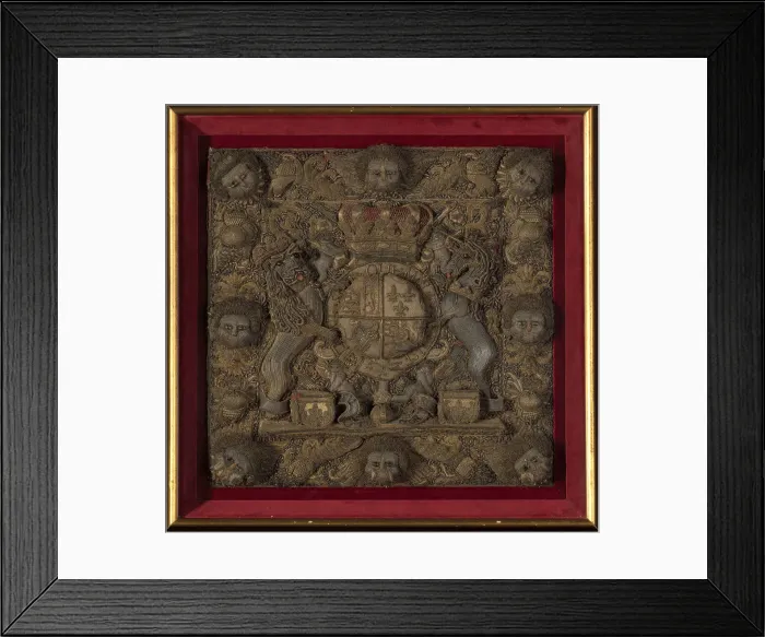 Framed Print : Burse Panel, England, 18th century. Creator: Unknown Framed Print : Burse Panel, England, 18th century. Creator: Unknown