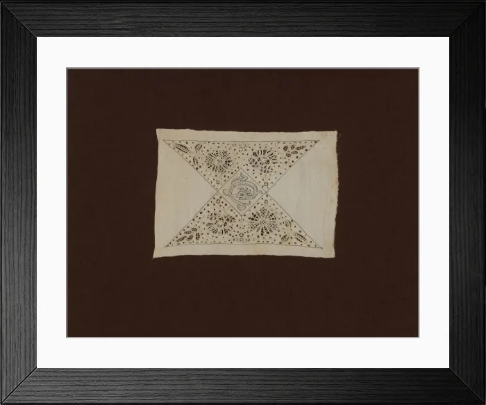 Framed Print : Insertion from a Table Cloth, England, 1601 / 25. Creator: Unknown Framed Print : Insertion from a Table Cloth, England, 1601 / 25. Creator: Unknown