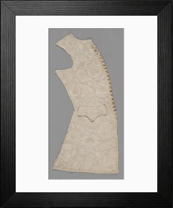 Framed Print : Waistcoat Front Panel, England, 1720-40. Creator: Unknown Framed Print : Waistcoat Front Panel, England, 1720-40. Creator: Unknown