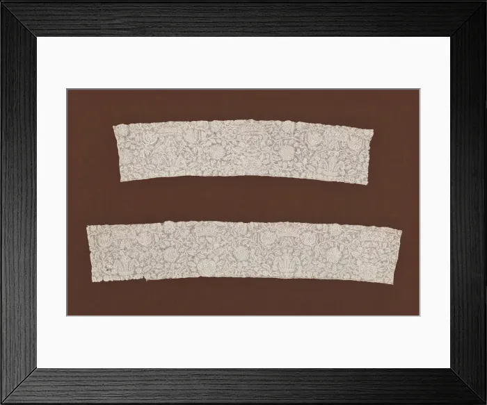 Framed Print : Two Fragments from a Border, England, 1661. Creator: Unknown Framed Print : Two Fragments from a Border, England, 1661. Creator: Unknown