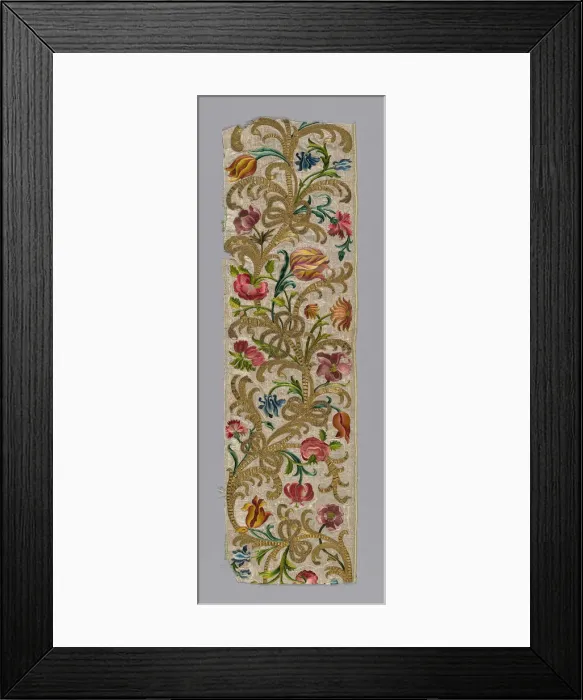 Framed Print : Fragment (Needlework), Europe, 1750 / 1800. Creator: Unknown Framed Print : Fragment (Needlework), Europe, 1750 / 1800. Creator: Unknown