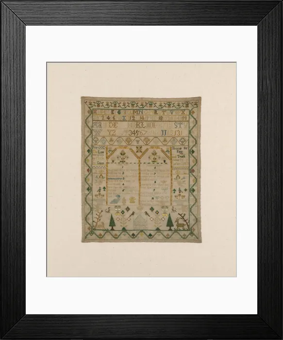 Framed Print : Sampler, England, 1775  /  1825. Creator: Unknown