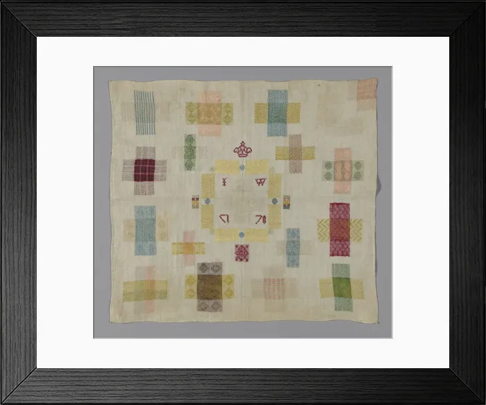 Framed Print : Sampler, England, 1770. Creator: Unknown Framed Print : Sampler, England, 1770. Creator: Unknown