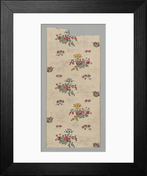 Framed Print : Panel (From a Dress), England, c. 1745 / 46. Creator: Unknown Framed Print : Panel (From a Dress), England, c. 1745 / 46. Creator: Unknown