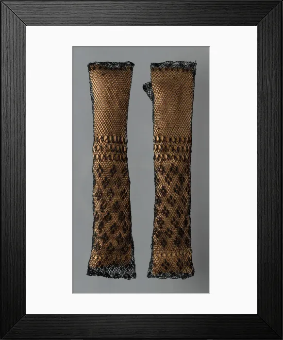 Framed Print : Pair of Mittens, Europe, 1825 / 75. Creator: Unknown Framed Print : Pair of Mittens, Europe, 1825 / 75. Creator: Unknown