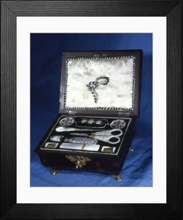 Framed Print : Sewing Box, France, 19th century. Creator: Unknown Framed Print : Sewing Box, France, 19th century. Creator: Unknown