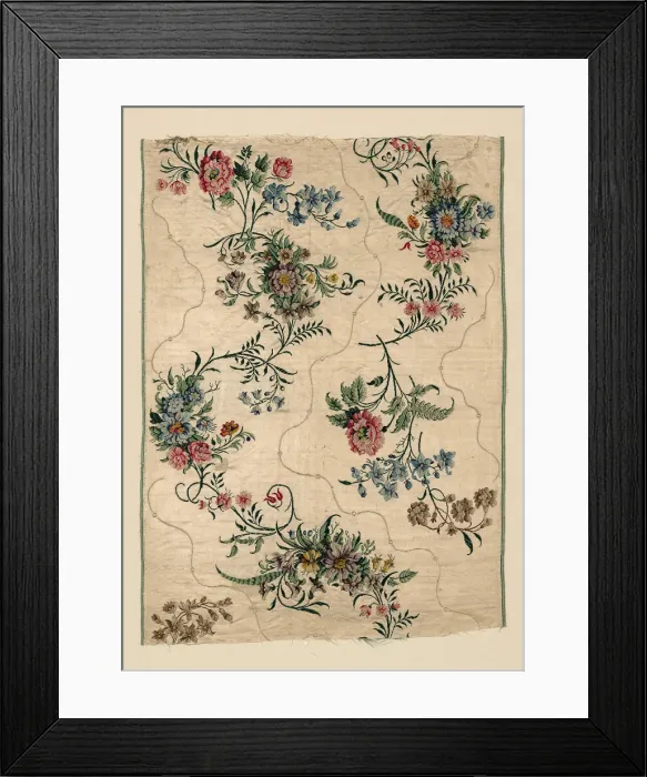 Framed Print : Panel, Spitalfields, 1750s. Creator: Unknown Framed Print : Panel, Spitalfields, 1750s. Creator: Unknown